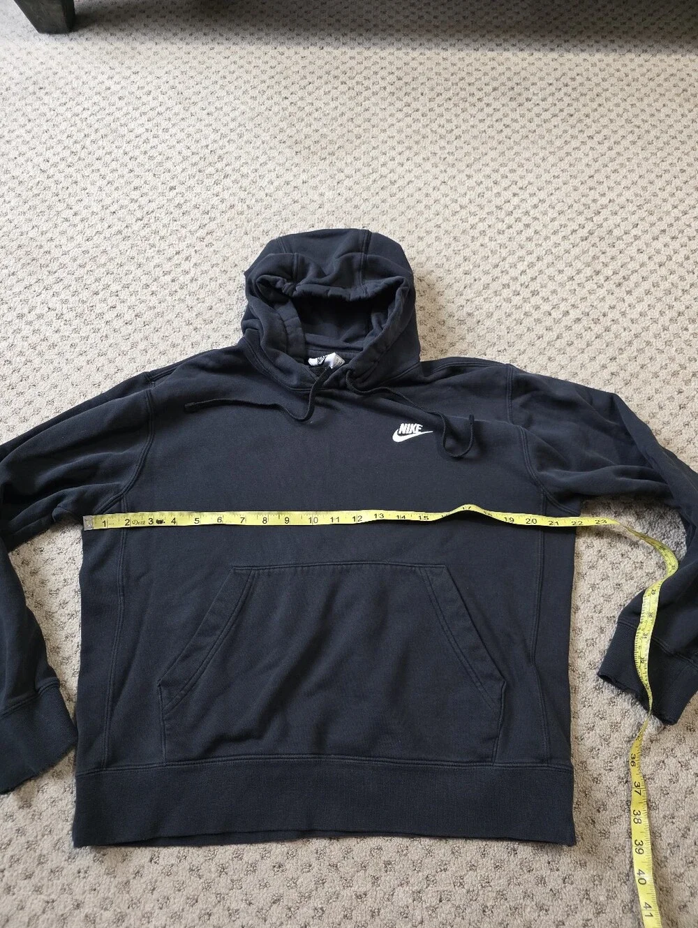 Nike Cropped Oversized Pullover Hoodie with Small Logo